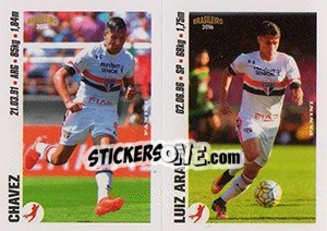 Figurina Chavez / Luiz Araújo - Campeonato Brasileiro 2016 n. y87-y88 - Panini