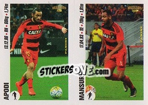 Sticker Apodi / Mansur - Campeonato Brasileiro 2016 n. y91-y92 - Panini