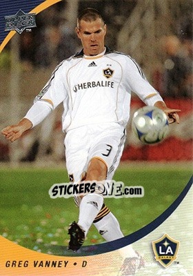 Sticker Greg Vanney - MLS 2008 n. 153 - Upper Deck