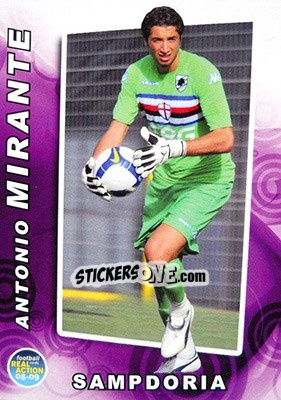 Sticker Antonio Mirante - Real Action 2008-2009 n. 8 - Panini