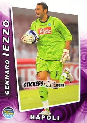 Sticker Gennaro Iezzo - Real Action 2008-2009 n. 10 - Panini