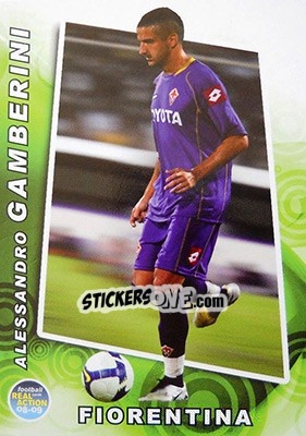 Sticker Alessandro Gamberini - Real Action 2008-2009 n. 15 - Panini