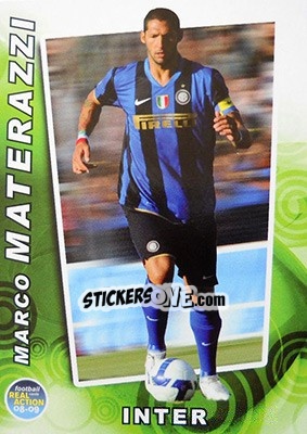 Sticker Marco Materazzi - Real Action 2008-2009 n. 16 - Panini