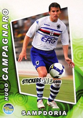 Cromo Hugo Campagnaro - Real Action 2008-2009 - Panini