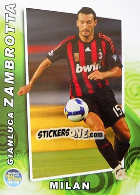 Sticker Gianluca Zambrotta - Real Action 2008-2009 n. 31 - Panini