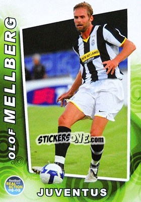 Sticker Olof Mellberg - Real Action 2008-2009 n. 35 - Panini