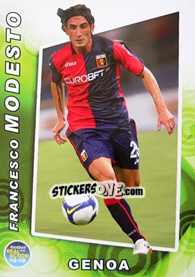 Sticker Francesco Modesto - Real Action 2008-2009 n. 38 - Panini