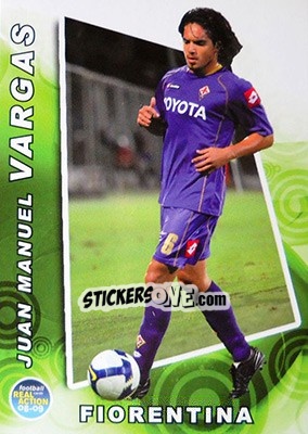 Sticker Juan Manuel Vargas - Real Action 2008-2009 n. 39 - Panini