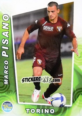 Sticker Marco Pisano - Real Action 2008-2009 n. 43 - Panini