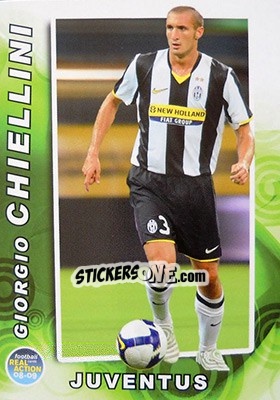 Sticker Giorgio Chiellini - Real Action 2008-2009 n. 47 - Panini
