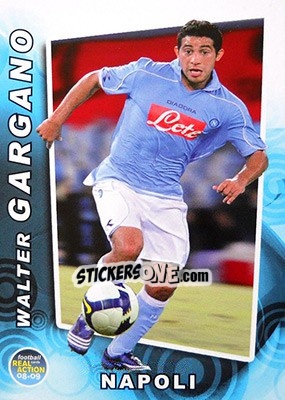 Sticker Walter Gargano - Real Action 2008-2009 n. 51 - Panini