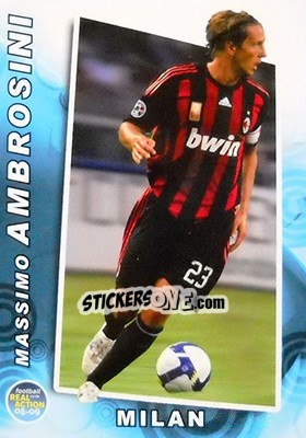 Sticker Massimo Ambrosini - Real Action 2008-2009 n. 59 - Panini