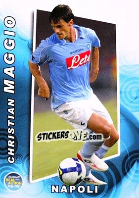 Sticker Christian Maggio - Real Action 2008-2009 n. 63 - Panini