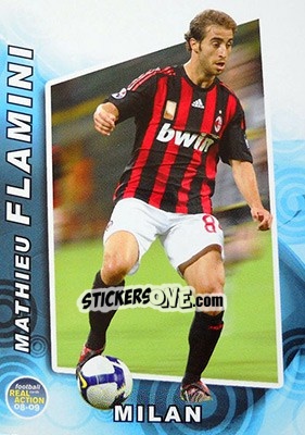 Sticker Mathieu Flamini - Real Action 2008-2009 n. 67 - Panini