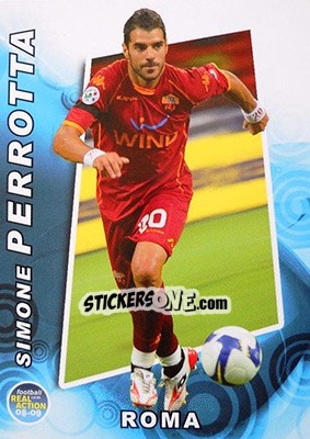 Sticker Simone Perrotta - Real Action 2008-2009 n. 69 - Panini