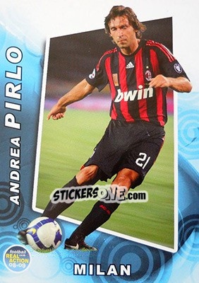 Sticker Andrea Pirlo - Real Action 2008-2009 - Panini
