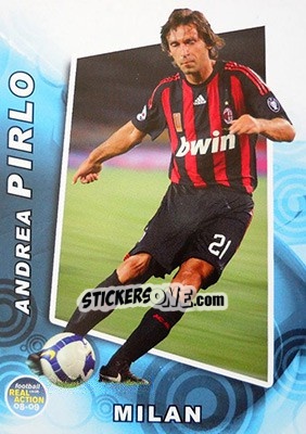 Figurina Andrea Pirlo - Real Action 2008-2009 - Panini