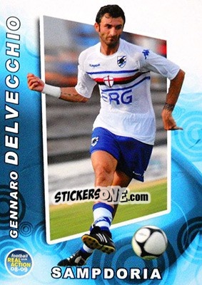 Sticker Gennaro Delvecchio - Real Action 2008-2009 n. 85 - Panini