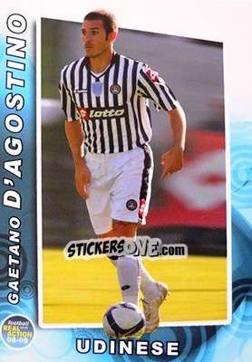 Sticker Gaetano D'Agostino - Real Action 2008-2009 - Panini