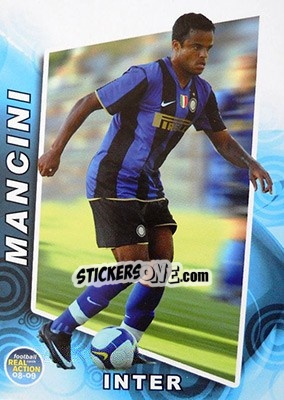 Sticker Mancini - Real Action 2008-2009 n. 89 - Panini