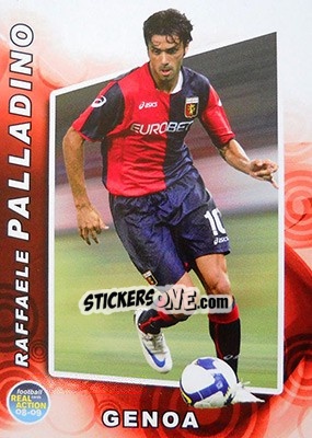 Sticker Raffaele Palladino - Real Action 2008-2009 n. 91 - Panini