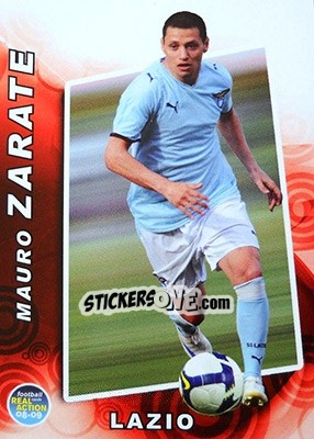 Sticker Mauro Zarate - Real Action 2008-2009 n. 93 - Panini