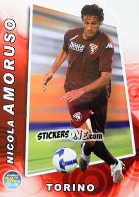 Sticker Nicola Amoruso - Real Action 2008-2009 n. 95 - Panini