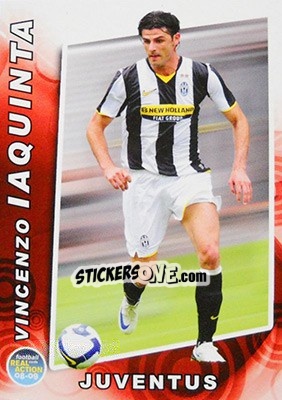 Sticker Vincenzo Iaquinta - Real Action 2008-2009 n. 103 - Panini