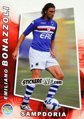 Figurina Emiliano Bonazzoli - Real Action 2008-2009 - Panini