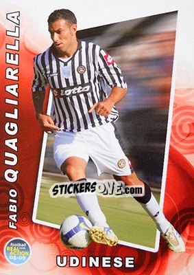 Sticker Fabio Quagliarella - Real Action 2008-2009 n. 106 - Panini