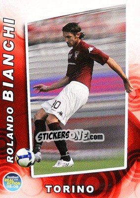 Sticker Rolando Bianchi - Real Action 2008-2009 n. 111 - Panini