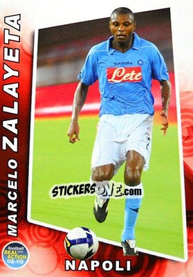 Sticker Marcelo Zalayeta - Real Action 2008-2009 n. 117 - Panini