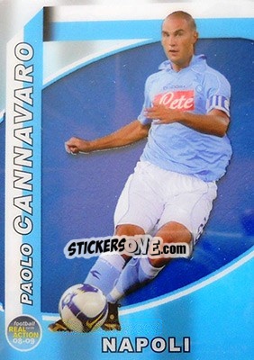 Sticker Paolo Cannavaro - Real Action 2008-2009 n. 131 - Panini