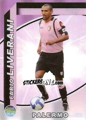 Cromo Fabio Liverani - Real Action 2008-2009 - Panini