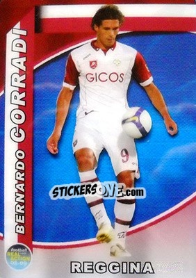 Sticker Bernardo Corradi - Real Action 2008-2009 n. 133 - Panini