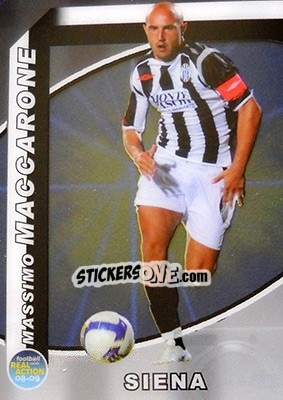 Sticker Massimo Maccarone - Real Action 2008-2009 n. 136 - Panini