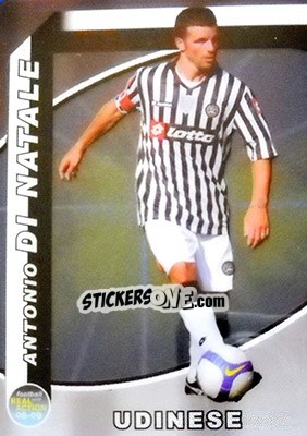 Sticker Antonio Di Natale - Real Action 2008-2009 n. 138 - Panini