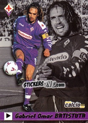 Sticker Gabriel Omar Batistuta - Pianeta Calcio 1999 n. 60 - Ds