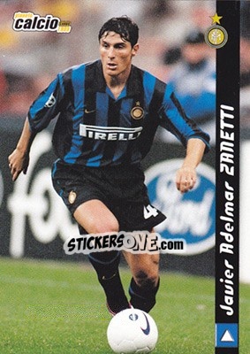 Sticker Javier Zanetti - Pianeta Calcio 1999 n. 67 - Ds