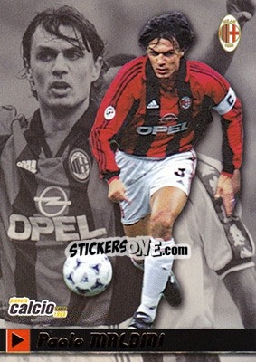 Sticker Paolo Maldini - Pianeta Calcio 1999 n. 107 - Ds