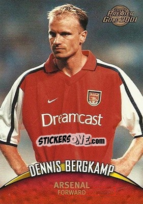 Sticker Dennis Bergkamp - Premier Gold 2000-2001 n. 7 - Topps