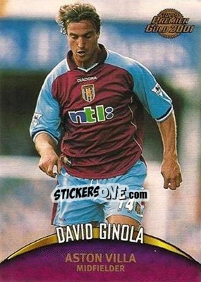 Sticker David Ginola - Premier Gold 2000-2001 n. 12 - Topps