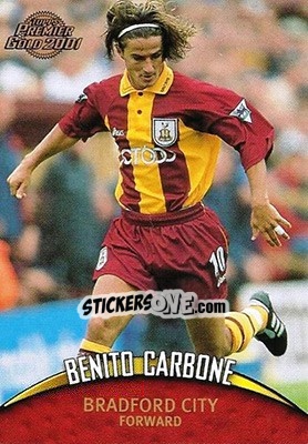 Sticker Benito Carbone - Premier Gold 2000-2001 n. 17 - Topps