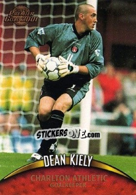 Sticker Dean Kiely - Premier Gold 2000-2001 n. 24 - Topps