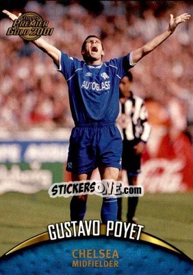 Sticker Gustavo Poyet - Premier Gold 2000-2001 n. 31 - Topps