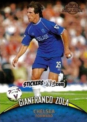 Sticker Gianfranco Zola - Premier Gold 2000-2001 n. 32 - Topps