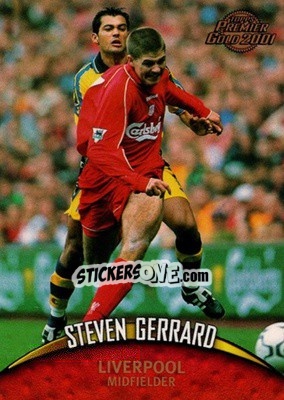 Sticker Steven Gerrard - Premier Gold 2000-2001 n. 71 - Topps