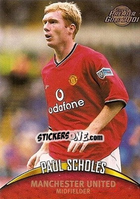 Sticker Paul Scholes - Premier Gold 2000-2001 n. 83 - Topps