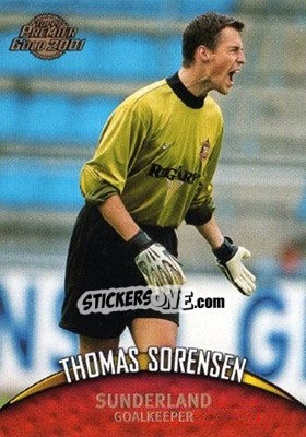 Sticker Thomas Sorensen - Premier Gold 2000-2001 n. 106 - Topps