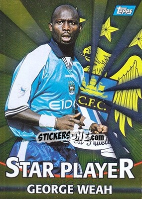 Sticker George Weah - Premier Gold 2000-2001 n. T13g - Topps